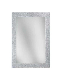 SPECCHIERA IN GRANIGLIA DI VETRO,COLORE ARGENTO