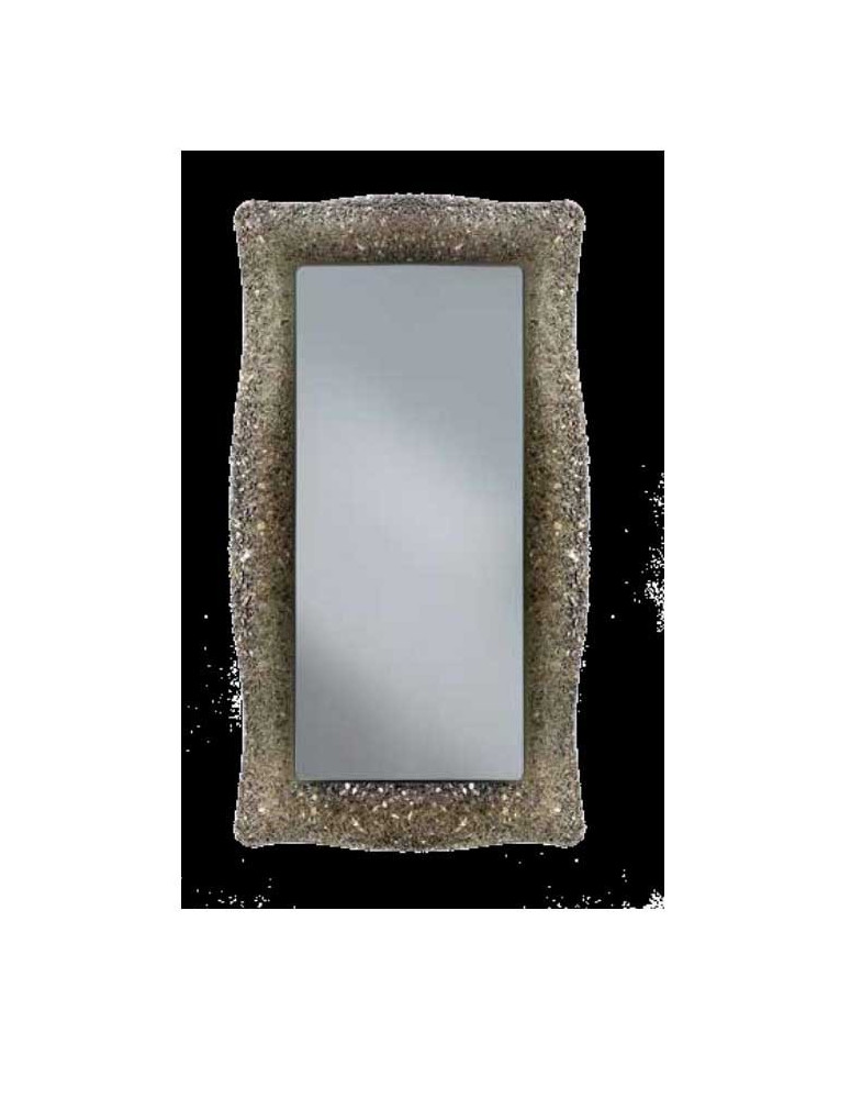 SPECCHIERA IN GRANIGLIA DI VETRO COLORE BRONZO