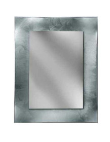 SPECCHIERA IN VETRO COLORE ARGENTO SPATOLATO