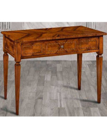 CONSOLLE 1 CASSETTO INTARSIATA VERNICIATA.