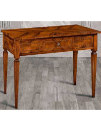 CONSOLLE 1 CASSETTO INTARSIATA VERNICIATA.