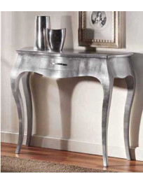 CONSOLLE 1 CASSETTO FOGLIA ARGENTO