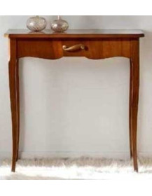 CONSOLLE 1 CASSETTO NOCE INTARSIATO