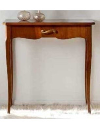 CONSOLLE 1 CASSETTO NOCE INTARSIATO