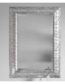 SPECCHIERA ARGENTO CON VETRO MOLATO