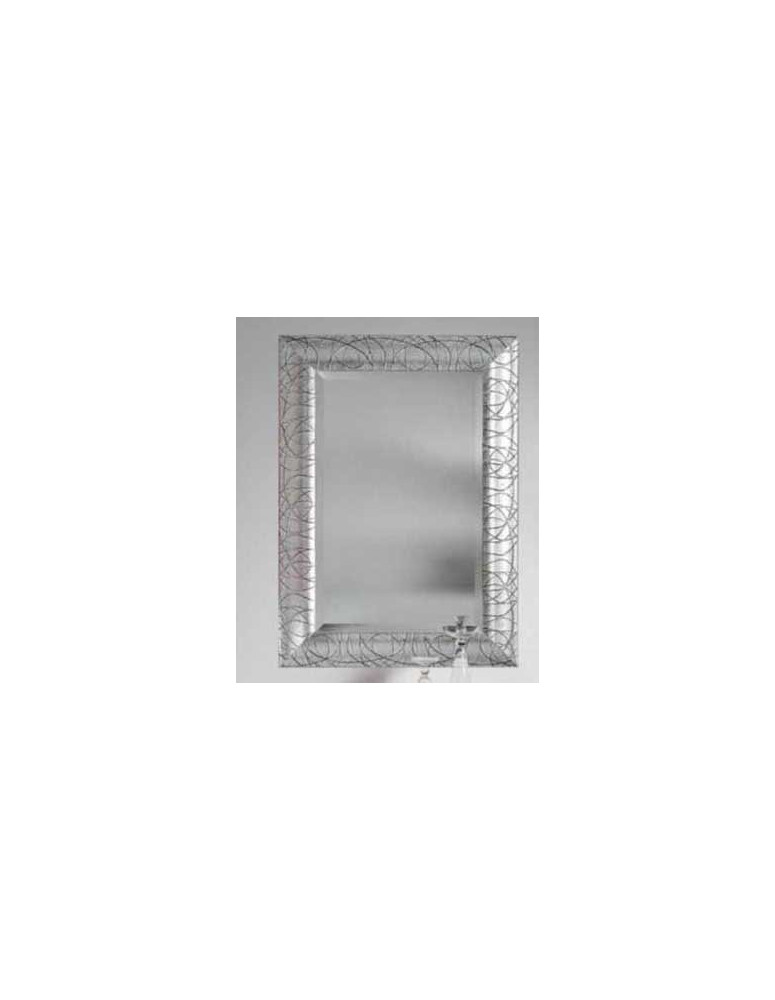 SPECCHIERA ARGENTO CON VETRO MOLATO