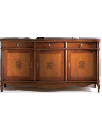 CREDENZA 3 ANTE 3 CASSETTI CURVE CON GAMBE