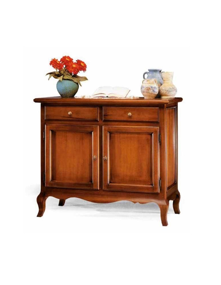 CREDENZINA  2 PORTE 2 CASSETTI  CON GAMBE VERNICIATA