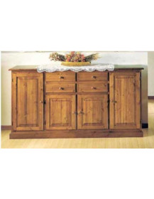 CREDENZONE IN PINO 4 ANTE 4 CASSETTI