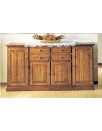 CREDENZONE IN PINO 4 ANTE 4 CASSETTI