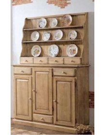 CREDENZONE 3 ANTE 2 CASSETTI IN LEGNO DI PINO