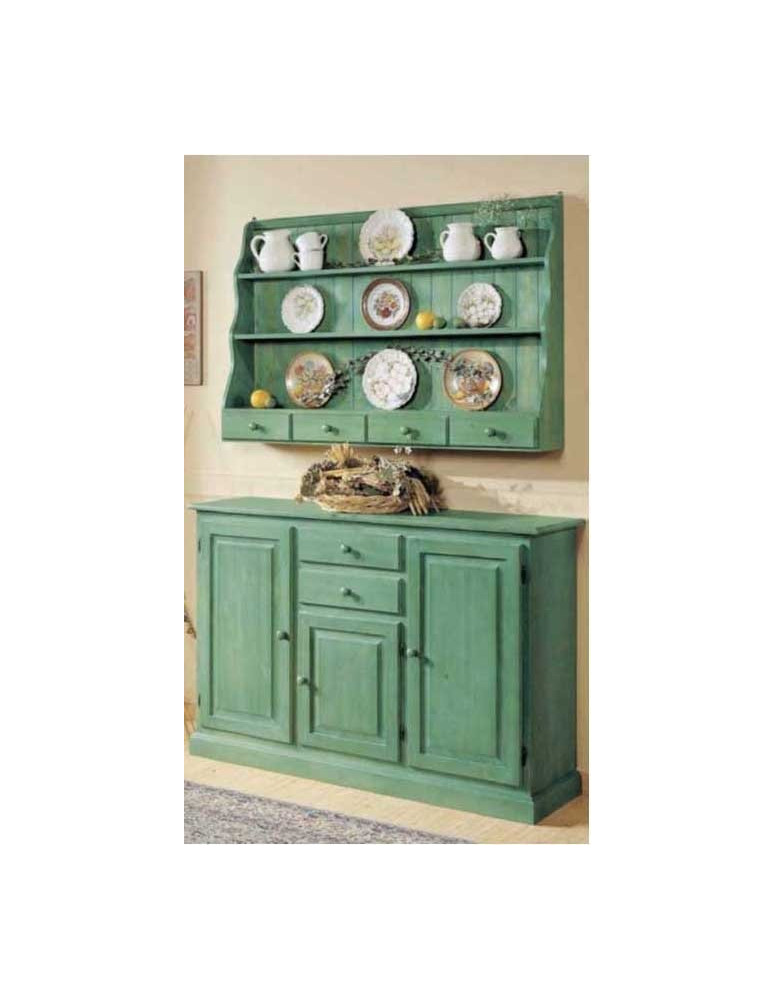 CREDENZONE 3 ANTE 2 CASSETTI IN PINO