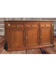 CREDENZA TRE ANTE CON ROMBI LATERALI BIANCHI