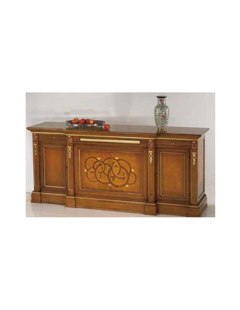 CREDENZA  4  ANTE CON ZOCCOLO E CASSETTO SEGRETO