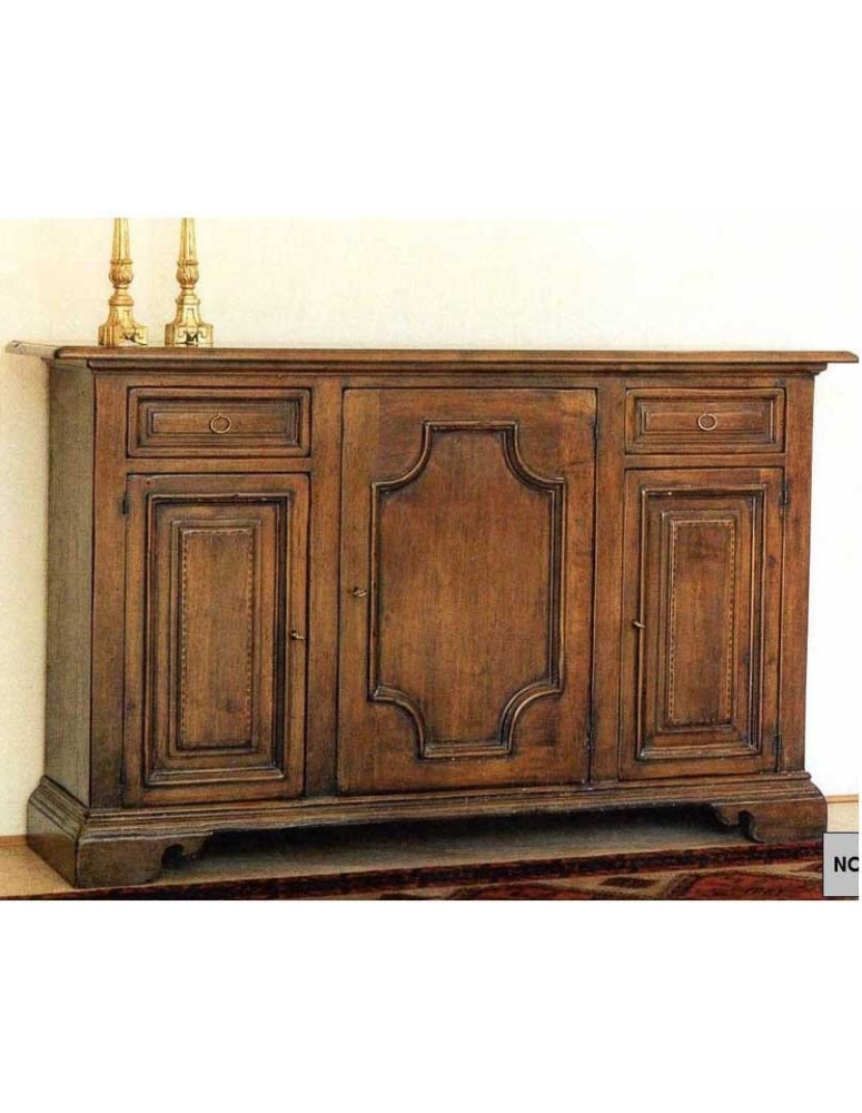 CREDENZA CON INTARSIO SULLE PORTE LATERALI