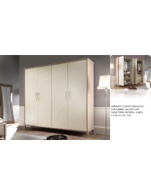 ARMADIO CLASSICO MASSICCIO CON GAMBE LACCATO