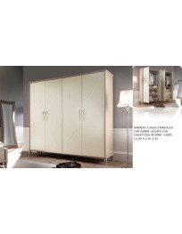 ARMADIO CLASSICO MASSICCIO CON GAMBE LACCATO