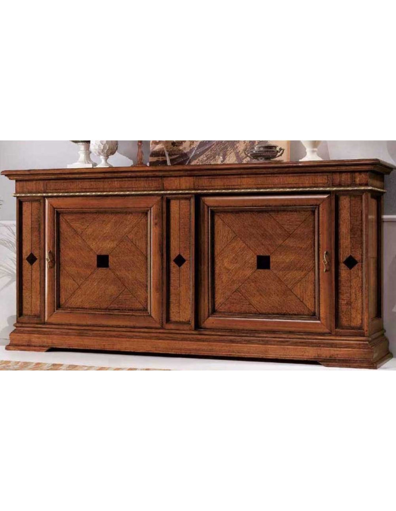 CREDENZA  2  ANTE SCORREVOLI  CON 2  CASSETTI PUSH PULL