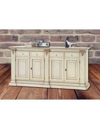 CREDENZA   4  ANTE CON 4  CASSETTI. LACCATA AVORIO