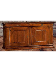 CREDENZA  2  ANTE 2  CASSETTI VERNICIATA MASSICCIA