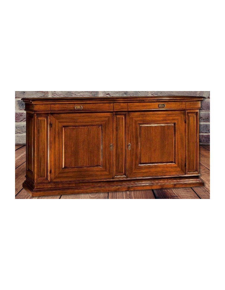 CREDENZA  2  ANTE 2  CASSETTI VERNICIATA MASSICCIA