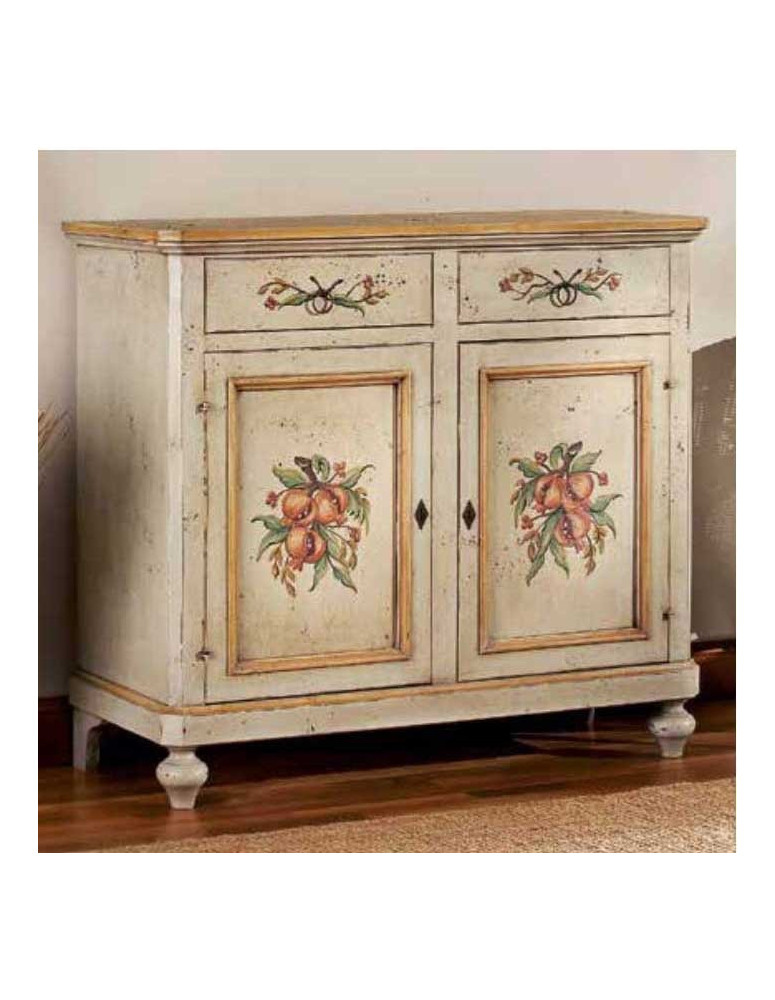 CREDENZINA LACCATA E DECORATA