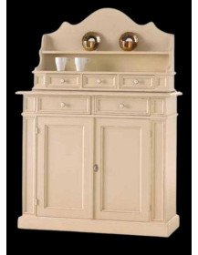 CREDENZINA E PIATTAIA LACCATA 2 PORTE 2 CASSETTI