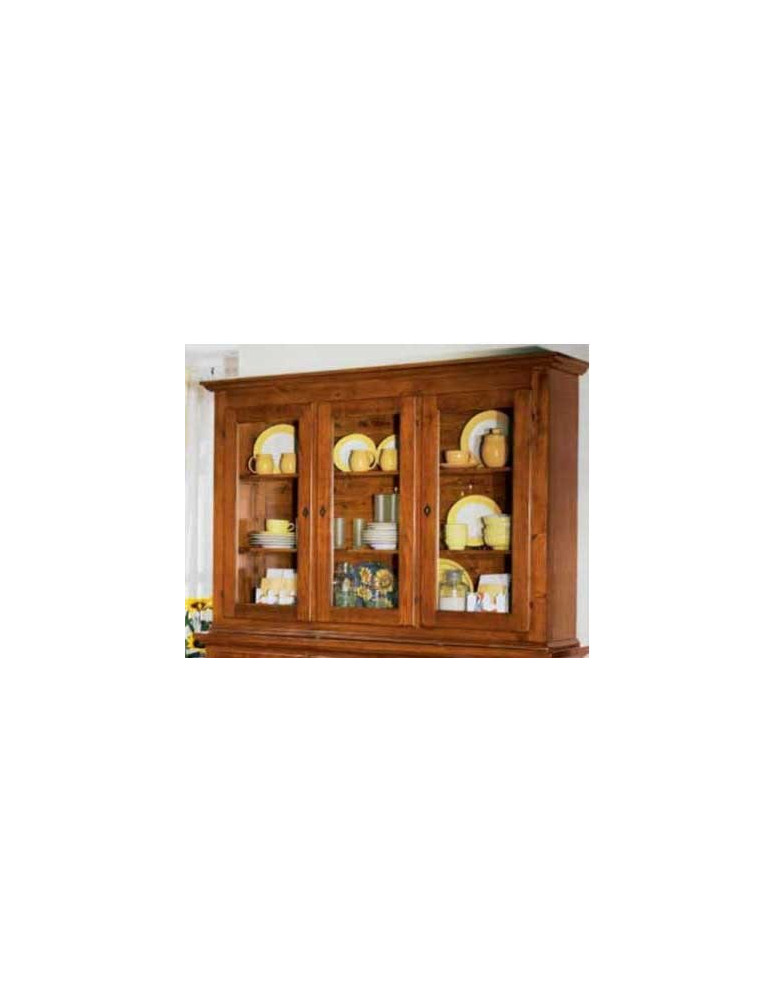 VETRINA ALZATA 3 PORTE MASSICCIA