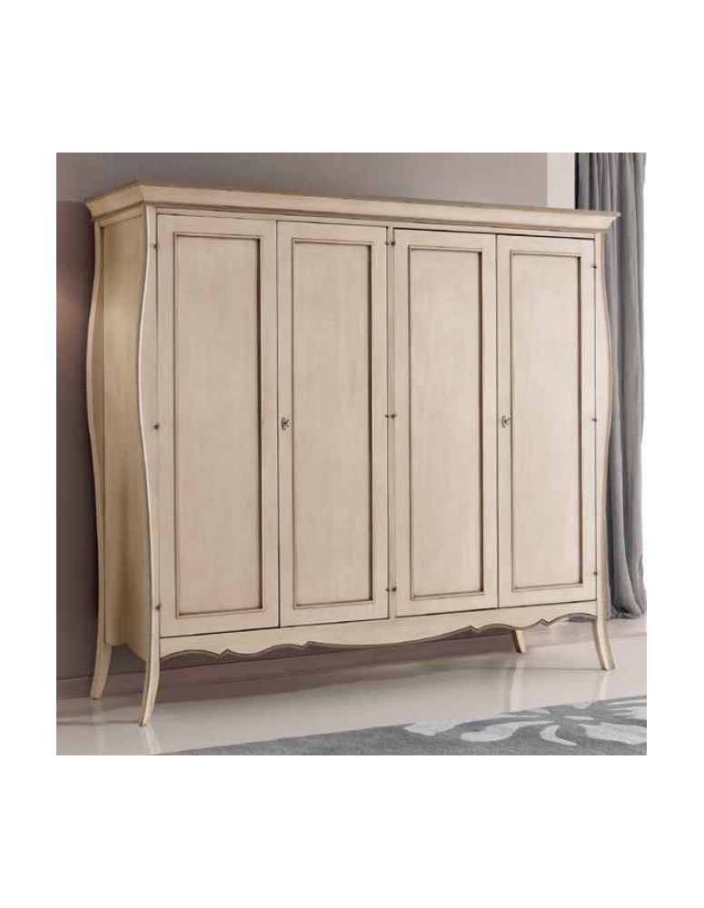 ARMADIO CLASSICO 4 ANTE PIU 4 CASSETTI  LACCATO