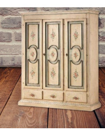 ARMADIO CLASSICO 3  ANTE PIU 3 CASSETTI  AVORIO