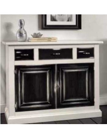 CREDENZINA 2 ANTE CON 3 CASSETTI LACCATA