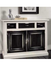 CREDENZINA 2 ANTE CON 3 CASSETTI LACCATA