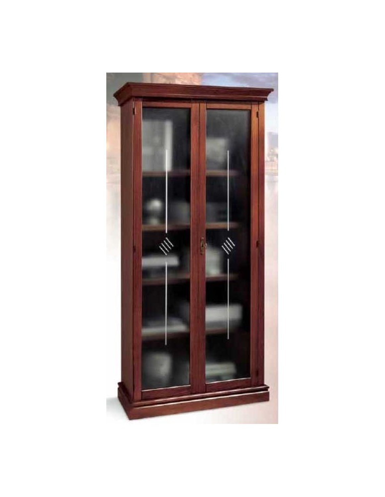 VETRINA DUE ANTE CON INCISIONE