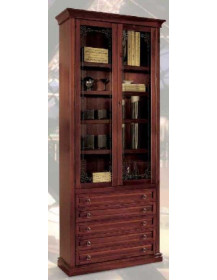 VETRINA DUE ANTE CON 5 CASSETTI  SOTTO  E SOPRA 2 ANTE