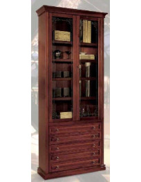 VETRINA DUE ANTE CON 5 CASSETTI  SOTTO  E SOPRA 2 ANTE