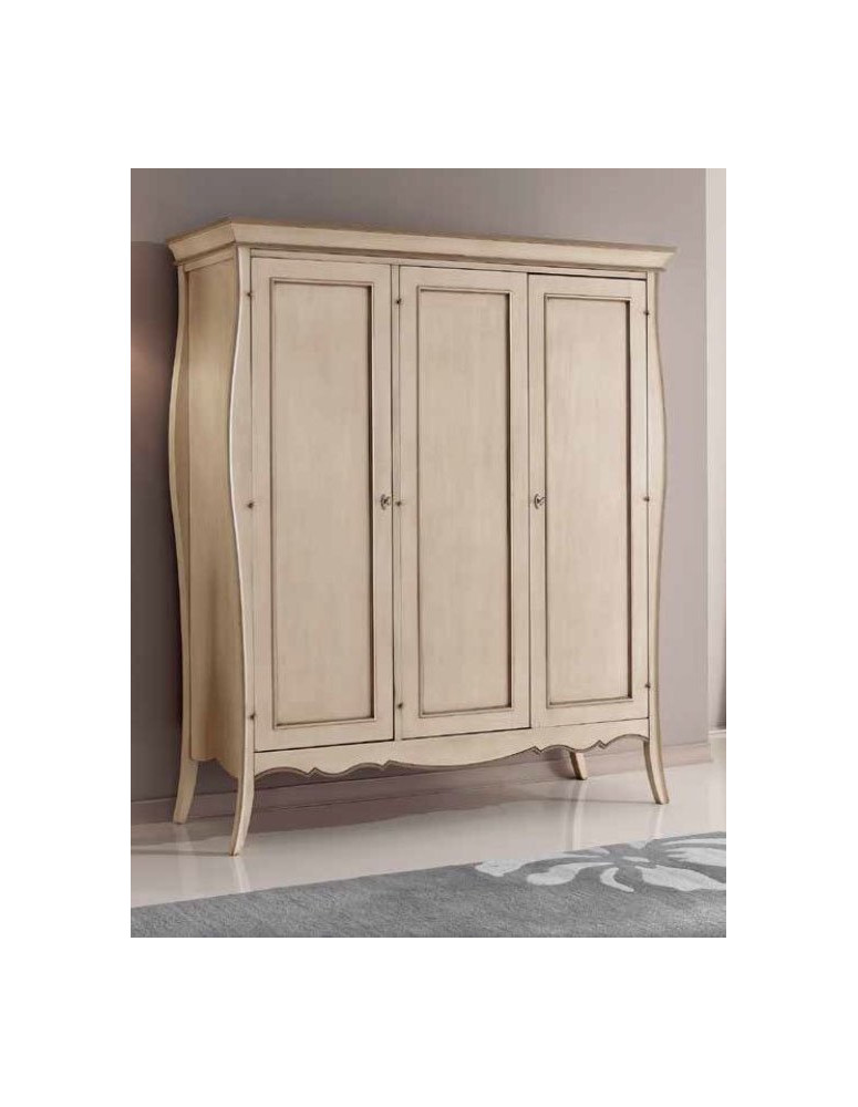 ARMADIO 3 PORTE  AVORIO ANTICATO