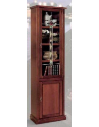 VETRINA DUE ANTE SOTTO CON PANNELLO E SOPRA  VETRO LEGATO PIOMBO E COLORATI