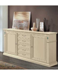 CREDENZONE 2 PORTE 5 CASSETTI LACCATO