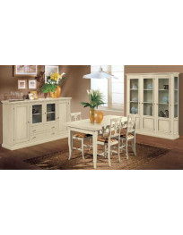 CRISTALLIERA 3 PORTE LACCATA BIANCA