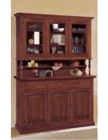 CRISTALLIERA 3 ANTE PANNELLO 3 ANTE A VETRO 3 CASSETTI