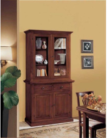 CRISTALLIERA  2 ANTE PANNELLO 2 ANTE A VETRO 2 CASSETTI