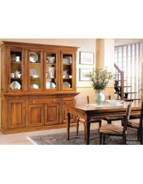 CRISTALLIERA DUE PORTE IN NOCE NAZIONALE