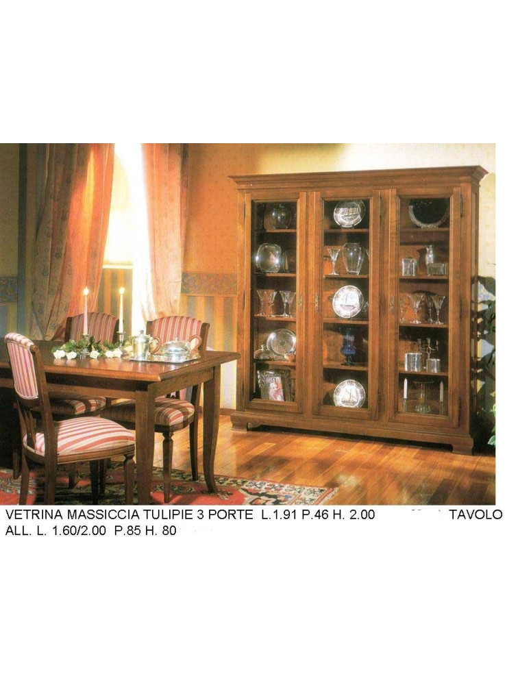 CRISTALLIERA 3 PORTE MASSICCIA