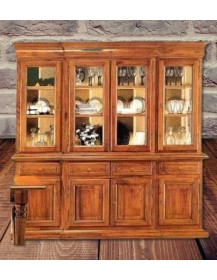 CRISTALLIERA 4 PORTE CON VETRI MOLATI