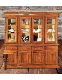 CRISTALLIERA 4 PORTE CON VETRI MOLATI