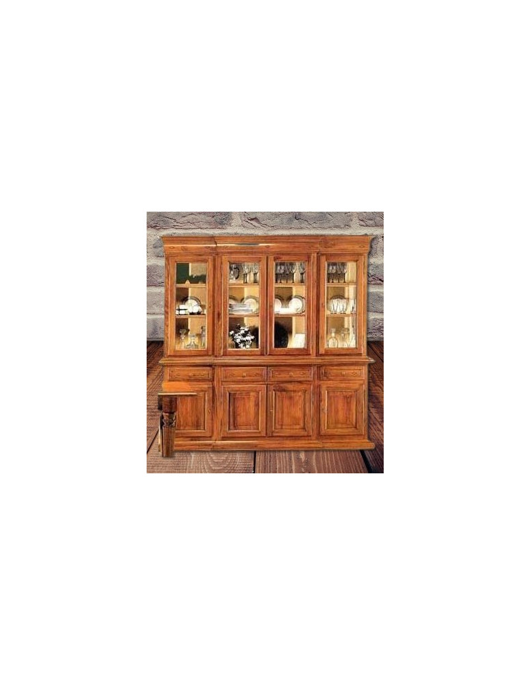 CRISTALLIERA 4 PORTE CON VETRI MOLATI