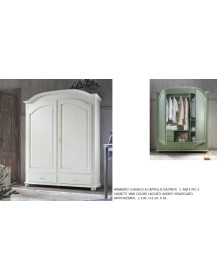 ARMADIO CLASSICO A CAPPELLO DA PRETE  2  ANTE PIU 2 CASSETTI