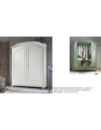 ARMADIO CLASSICO A CAPPELLO DA PRETE  2  ANTE PIU 2 CASSETTI