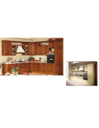 CUCINA ANGOLARE CON ANTA IN LEGNO