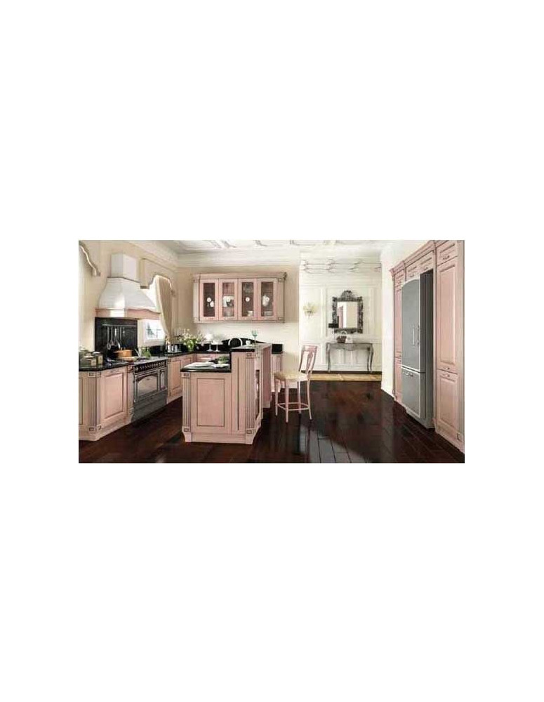 CUCINA ANGOLARE ROSA ANTICO
